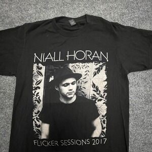Niall Horan T-Shirt Mens Size S Black Flicker Sessions 2017 Tour Graphic Cotton